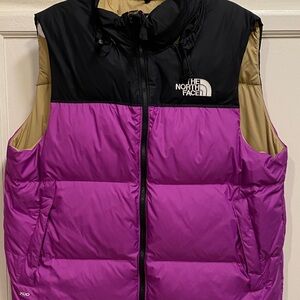 The North Face Purple and Black Down Vest